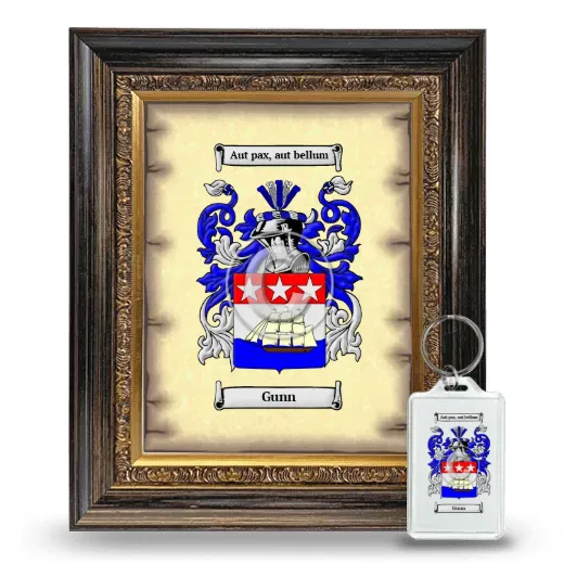 Gunn Framed Coat of Arms and Keychain - Heirloom