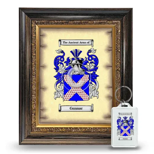 Gunnar Framed Coat of Arms and Keychain - Heirloom