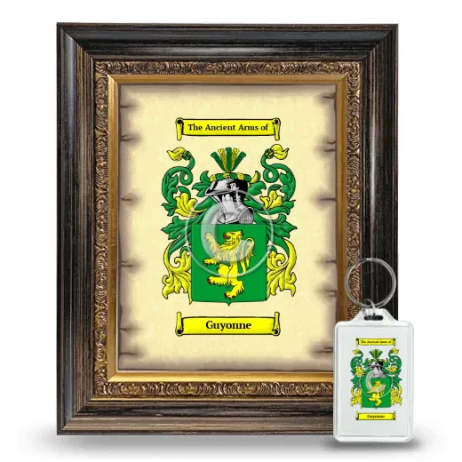 Guyonne Framed Coat of Arms and Keychain - Heirloom