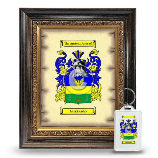 Guzzardo Framed Coat of Arms and Keychain - Heirloom