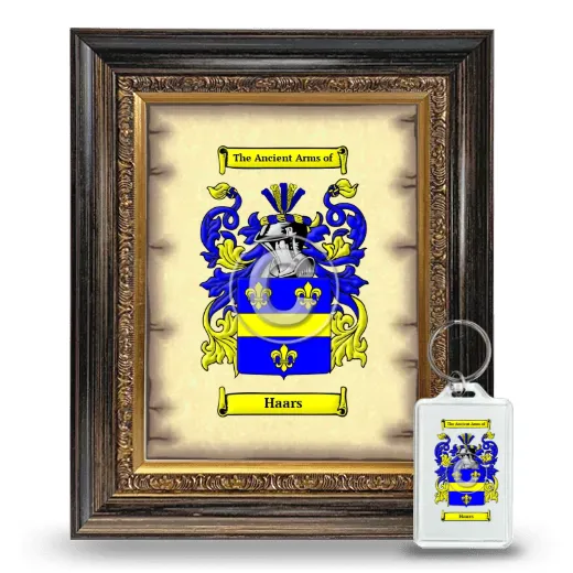 Haars Framed Coat of Arms and Keychain - Heirloom