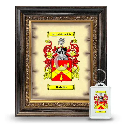 Habbits Framed Coat of Arms and Keychain - Heirloom