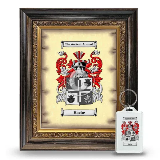 Hache Framed Coat of Arms and Keychain - Heirloom