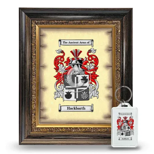 Hackbarth Framed Coat of Arms and Keychain - Heirloom