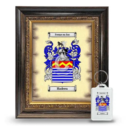 Hadeen Framed Coat of Arms and Keychain - Heirloom