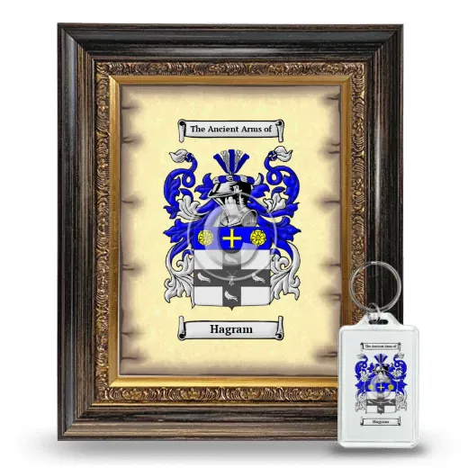Hagram Framed Coat of Arms and Keychain - Heirloom