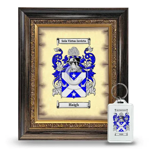 Haigh Framed Coat of Arms and Keychain - Heirloom