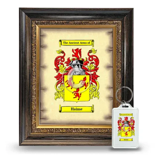 Haime Framed Coat of Arms and Keychain - Heirloom