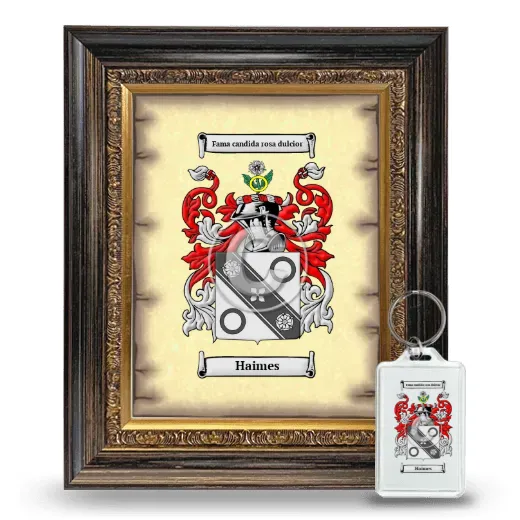 Haimes Framed Coat of Arms and Keychain - Heirloom