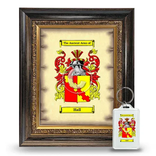 Hall Framed Coat of Arms and Keychain - Heirloom