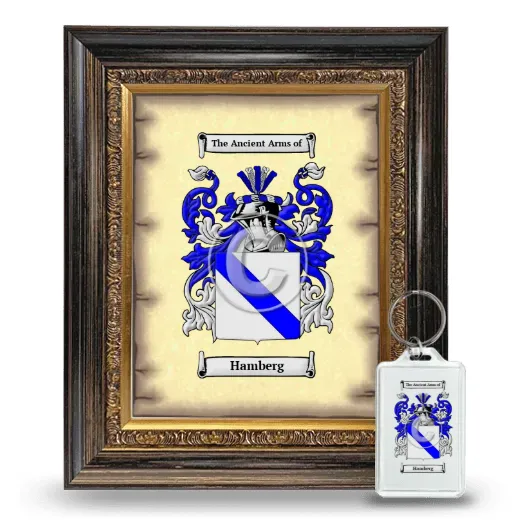 Hamberg Framed Coat of Arms and Keychain - Heirloom