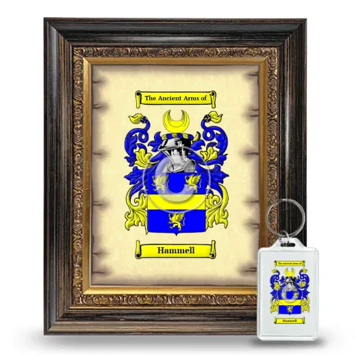 Hammell Framed Coat of Arms and Keychain - Heirloom