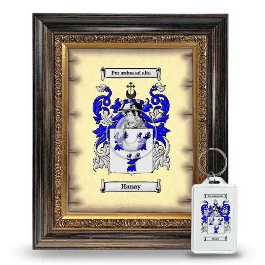 Hanay Framed Coat of Arms and Keychain - Heirloom