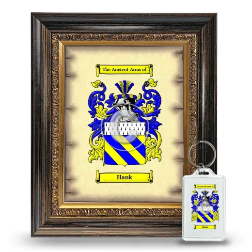 Hank Framed Coat of Arms and Keychain - Heirloom