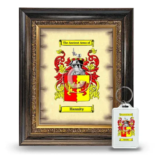 Hannity Framed Coat of Arms and Keychain - Heirloom