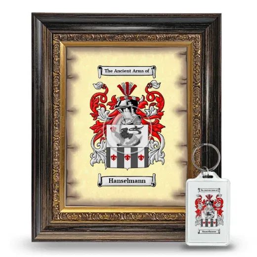 Hanselmann Framed Coat of Arms and Keychain - Heirloom