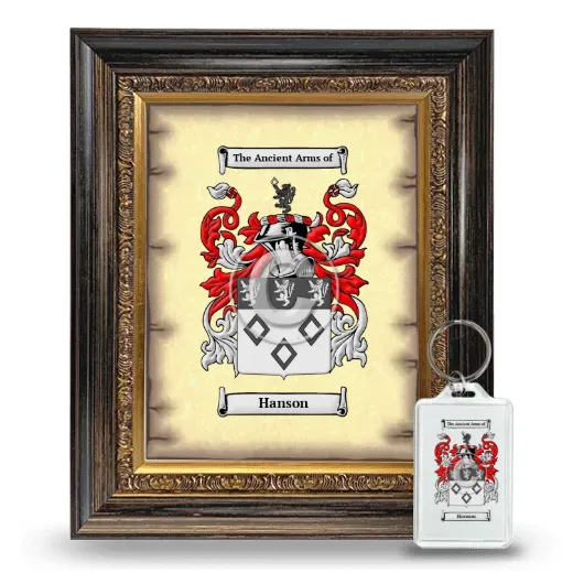 Hanson Framed Coat of Arms and Keychain - Heirloom
