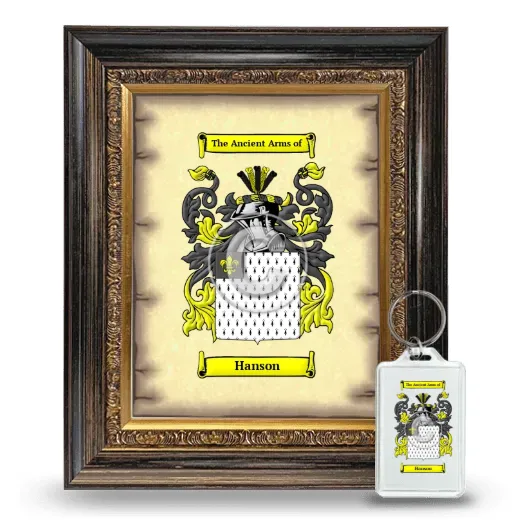 Hanson Framed Coat of Arms and Keychain - Heirloom