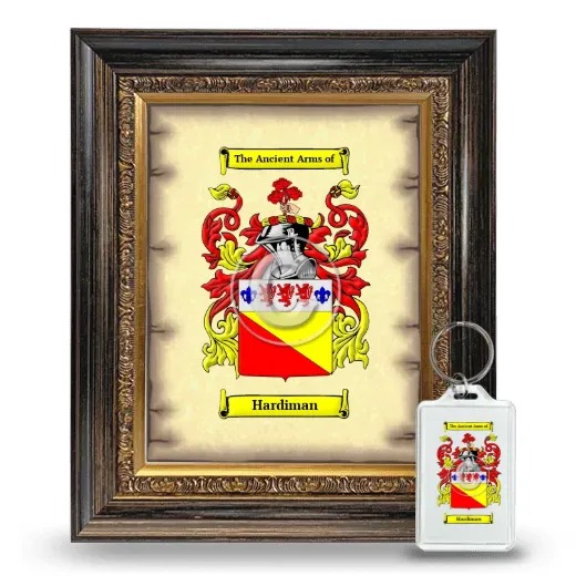 Hardiman Framed Coat of Arms and Keychain - Heirloom