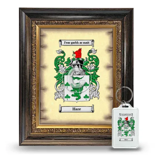 Hare Framed Coat of Arms and Keychain - Heirloom