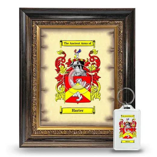 Harter Framed Coat of Arms and Keychain - Heirloom