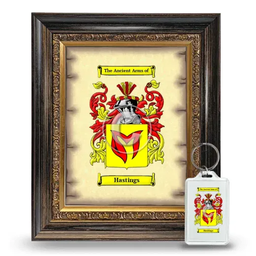 Hastings Framed Coat of Arms and Keychain - Heirloom