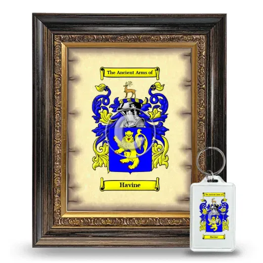 Havine Framed Coat of Arms and Keychain - Heirloom
