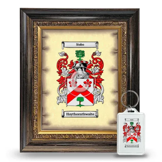Haythornthwaite Framed Coat of Arms and Keychain - Heirloom