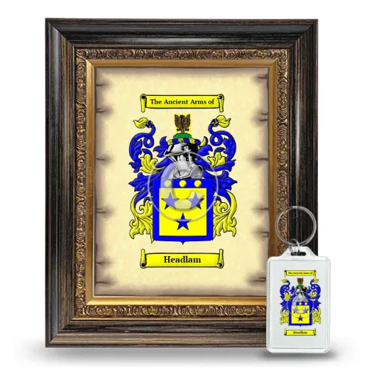 Headlam Framed Coat of Arms and Keychain - Heirloom