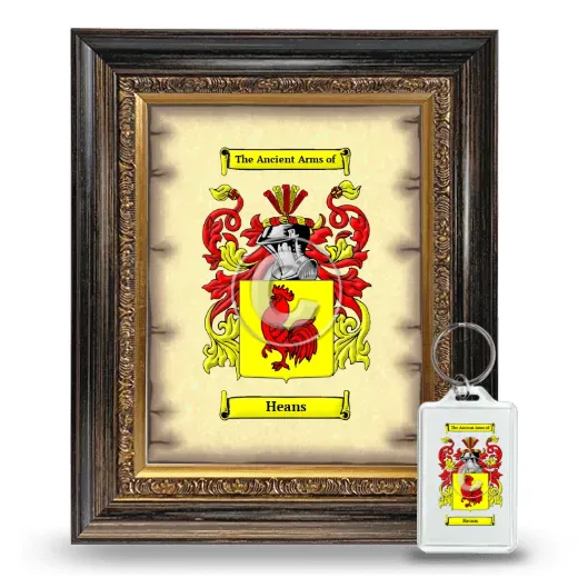Heans Framed Coat of Arms and Keychain - Heirloom