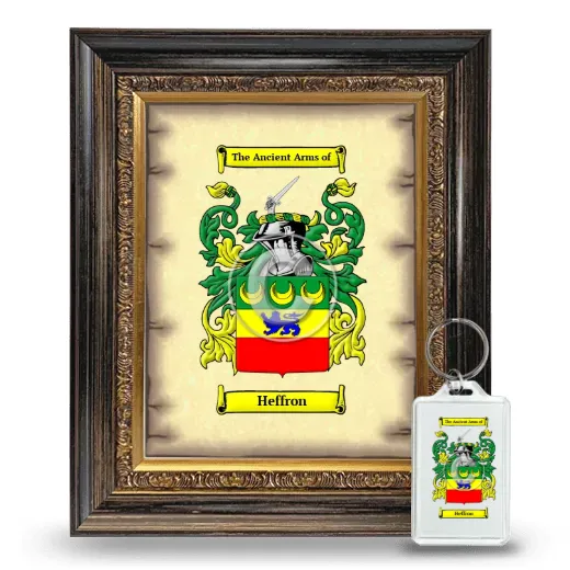 Heffron Framed Coat of Arms and Keychain - Heirloom