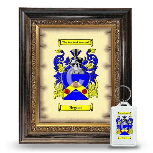 Hegner Framed Coat of Arms and Keychain - Heirloom