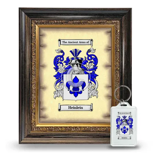 Heinlein Framed Coat of Arms and Keychain - Heirloom