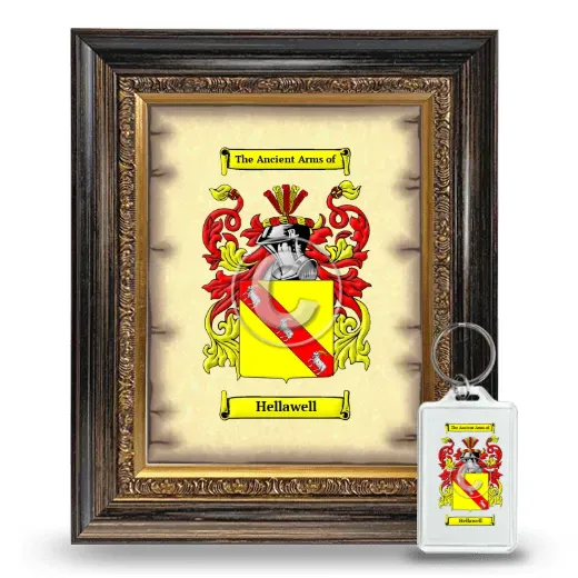 Hellawell Framed Coat of Arms and Keychain - Heirloom