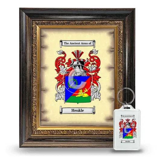 Henkle Framed Coat of Arms and Keychain - Heirloom