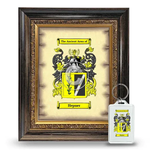 Hepner Framed Coat of Arms and Keychain - Heirloom
