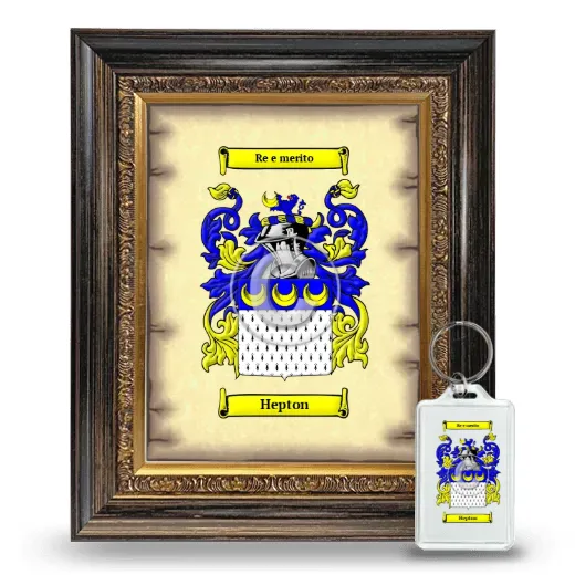 Hepton Framed Coat of Arms and Keychain - Heirloom