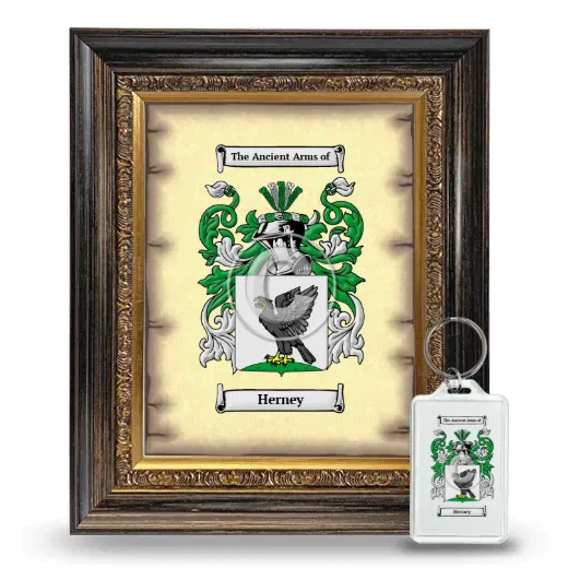 Herney Framed Coat of Arms and Keychain - Heirloom