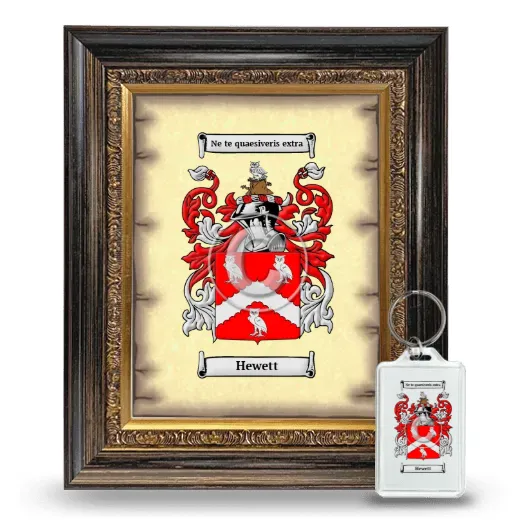 Hewett Framed Coat of Arms and Keychain - Heirloom