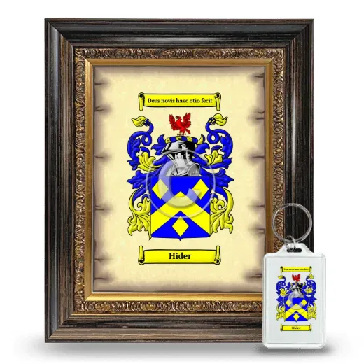 Hider Framed Coat of Arms and Keychain - Heirloom