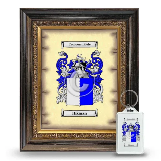 Hikman Framed Coat of Arms and Keychain - Heirloom