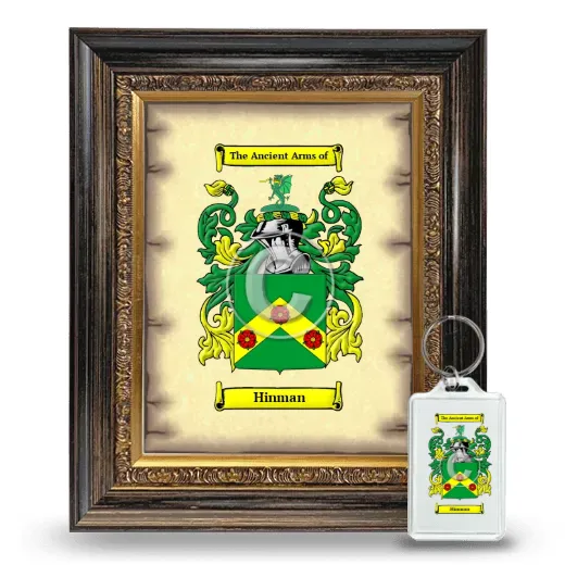 Hinman Framed Coat of Arms and Keychain - Heirloom