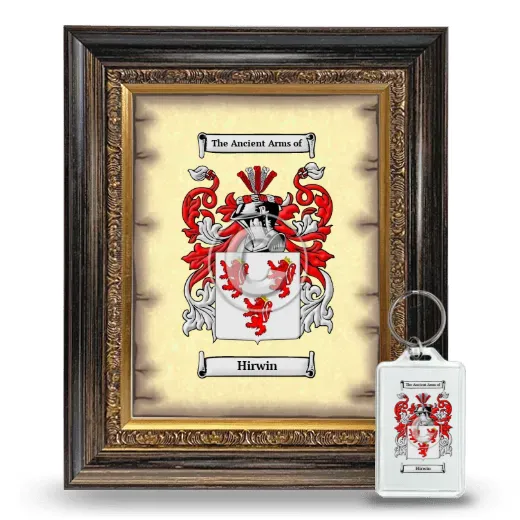 Hirwin Framed Coat of Arms and Keychain - Heirloom