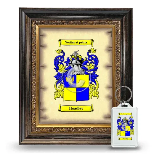 Hoadley Framed Coat of Arms and Keychain - Heirloom