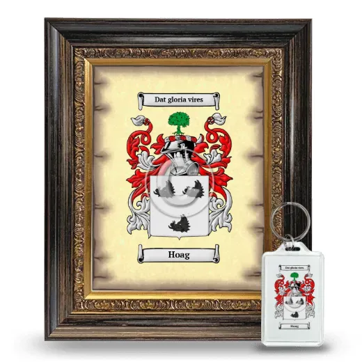 Hoag Framed Coat of Arms and Keychain - Heirloom