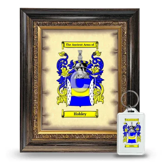 Hobley Framed Coat of Arms and Keychain - Heirloom