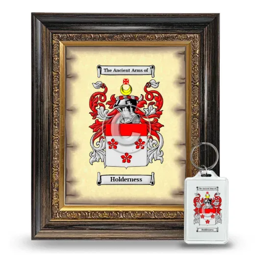 Holderness Framed Coat of Arms and Keychain - Heirloom