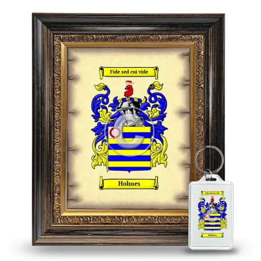 Holmes Framed Coat of Arms and Keychain - Heirloom