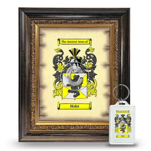 Holst Framed Coat of Arms and Keychain - Heirloom