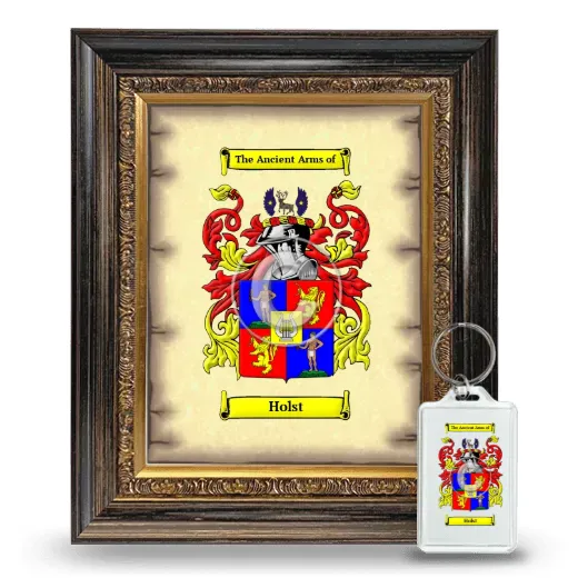 Holst Framed Coat of Arms and Keychain - Heirloom